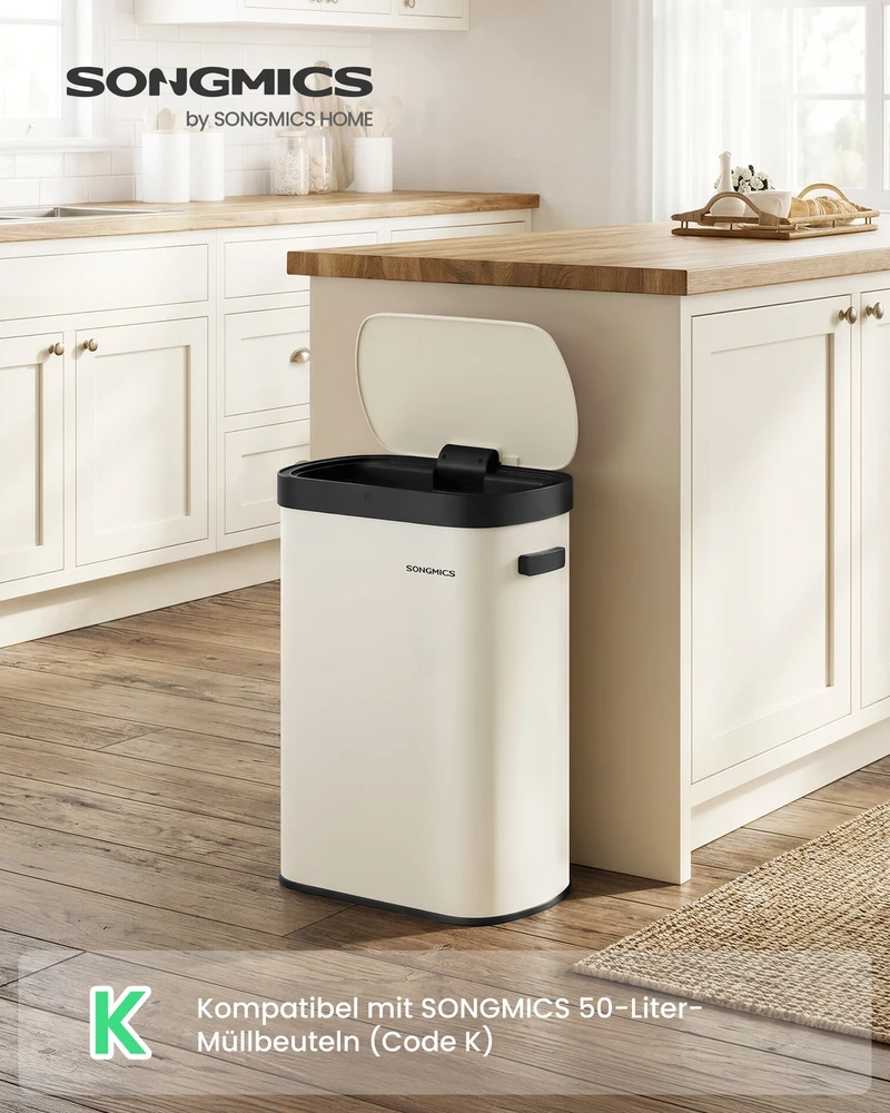 Songmics Šiukšliadėžė 50 l
