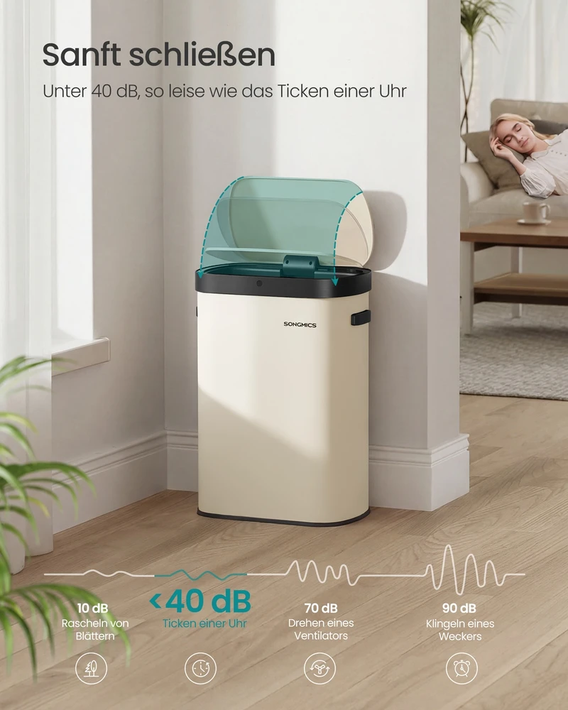 Songmics Šiukšliadėžė 50 l