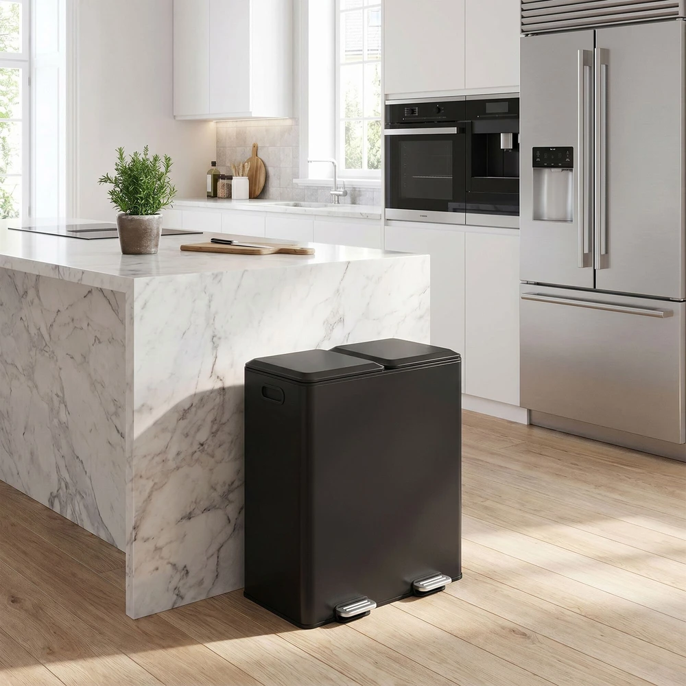 Songmics Šiukšliadėžė 2 x 30 l