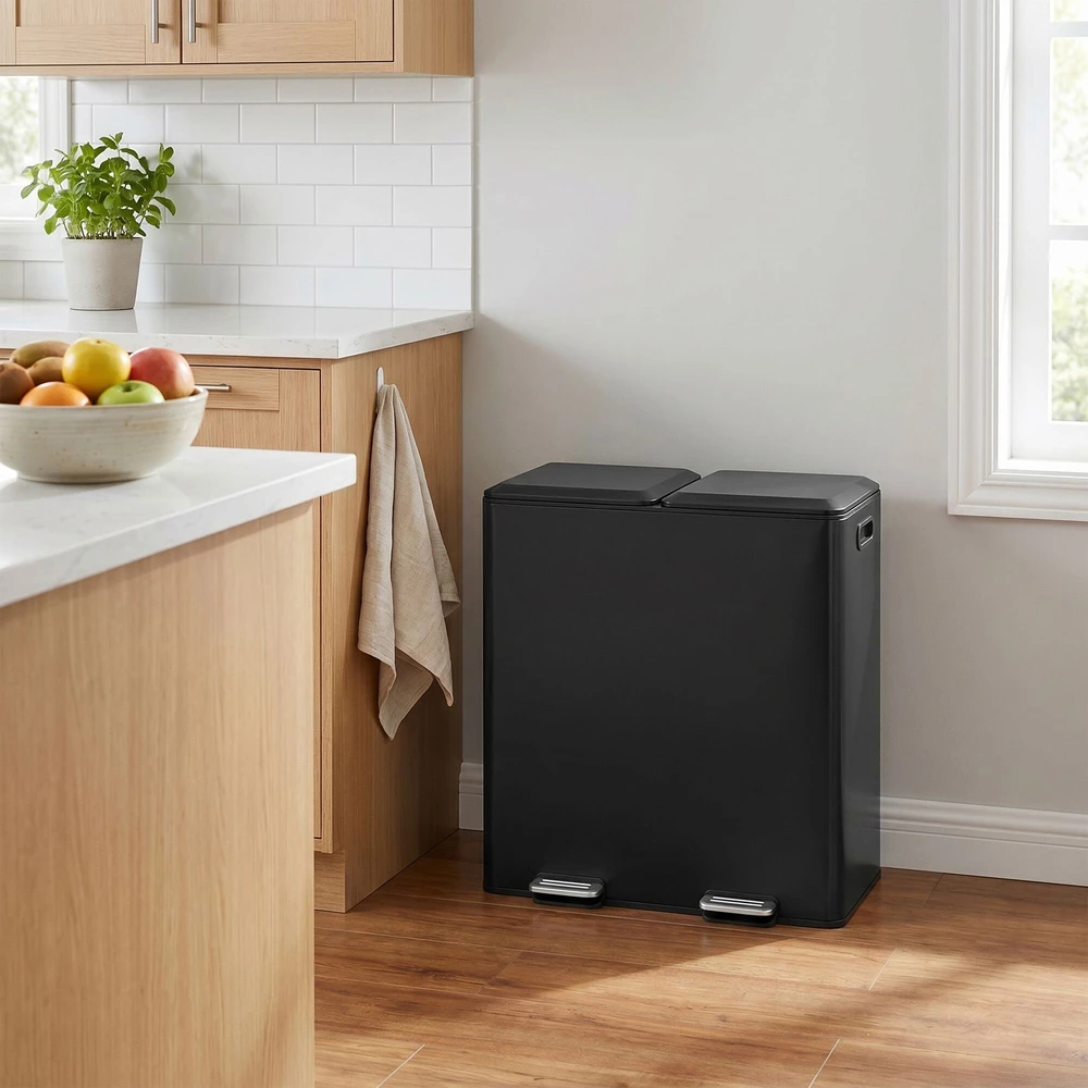 Songmics Šiukšliadėžė 2 x 30 l