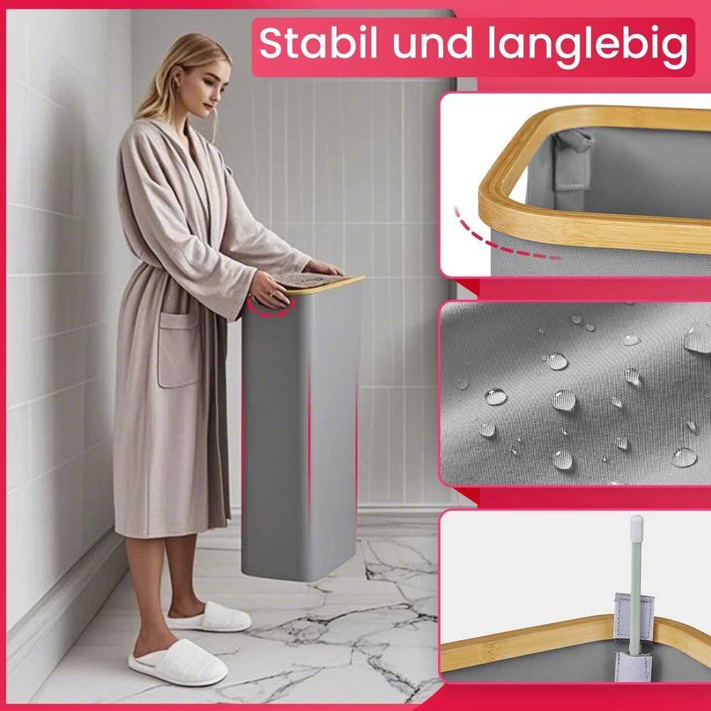 Songmics Skalbinių dėžė su dangčiu 65 L, 42x22,5x70,5 cm