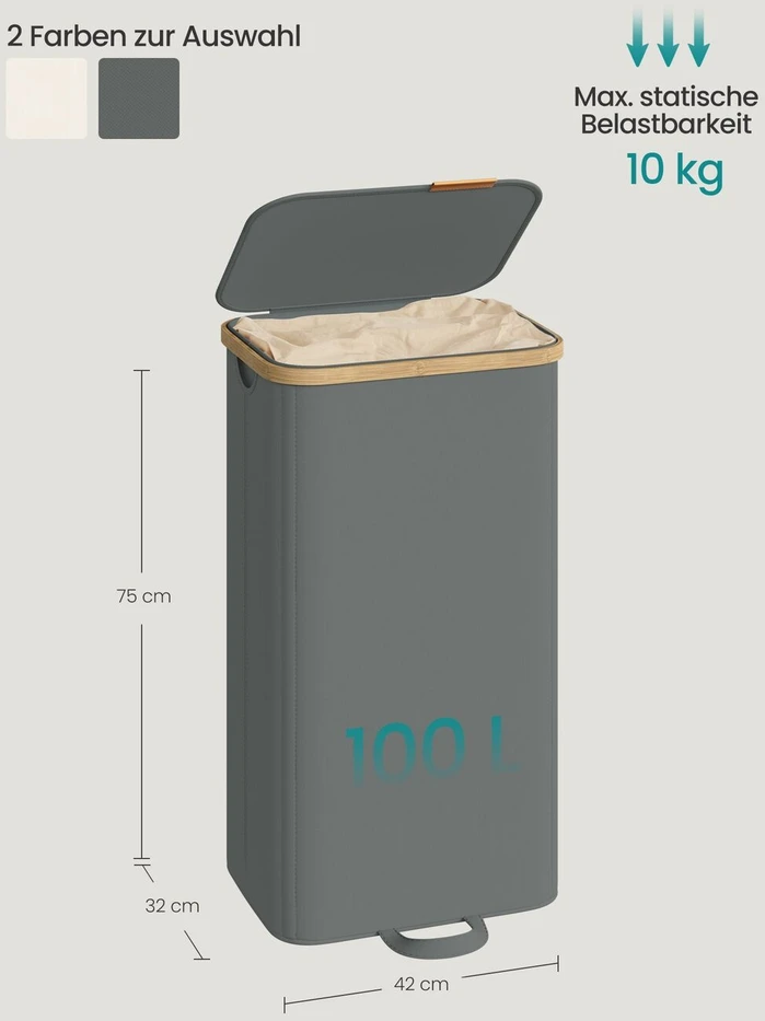 Songmics Skalbinių krepšys 100 l