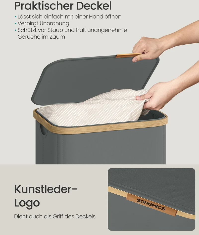 Songmics Skalbinių krepšys 100 l