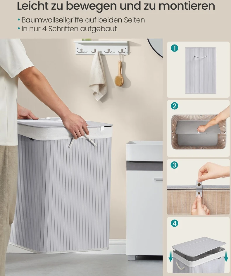 Songmics Skalbinių krepšys 100 l