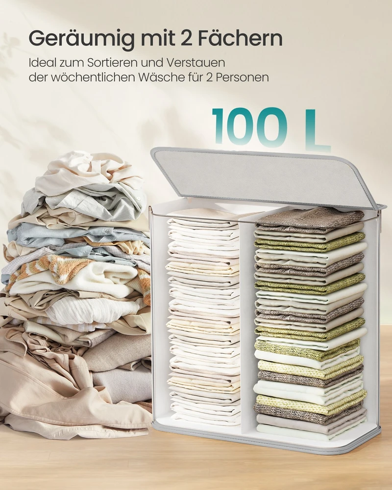 Songmics Skalbinių krepšys 100 l