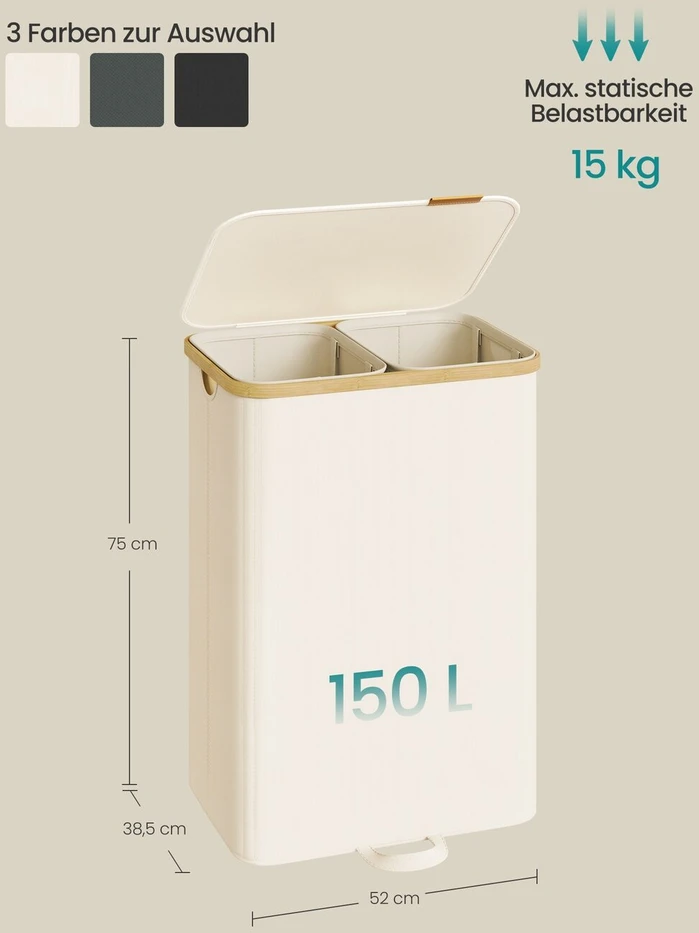 Songmics Skalbinių krepšys 150 l
