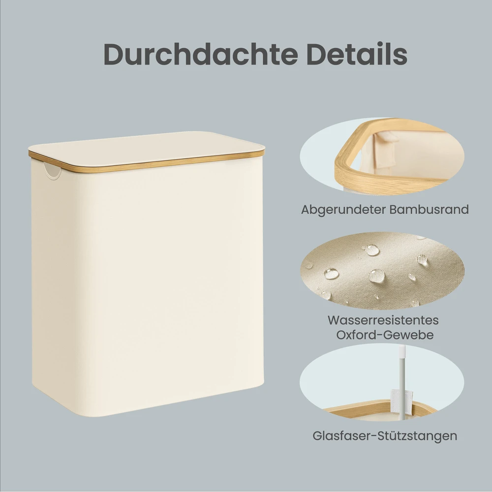 Songmics Skalbinių dėžė su dangčiu, 60x38,5x70,5 cm, 150 L