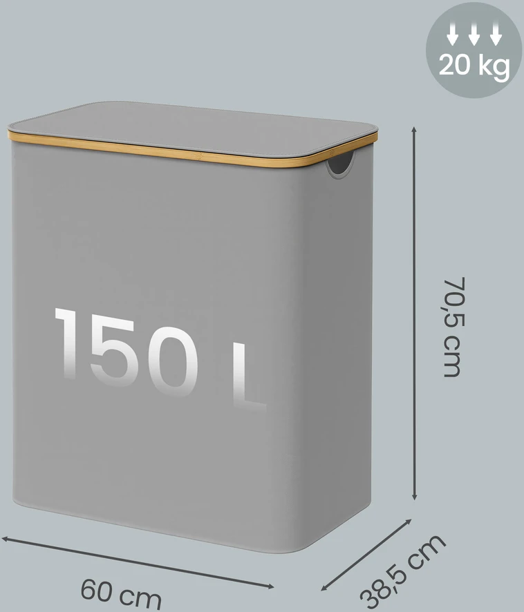 Songmics Skalbinių krepšys 60 x 38,5 x 70,5 cm, 20 kg