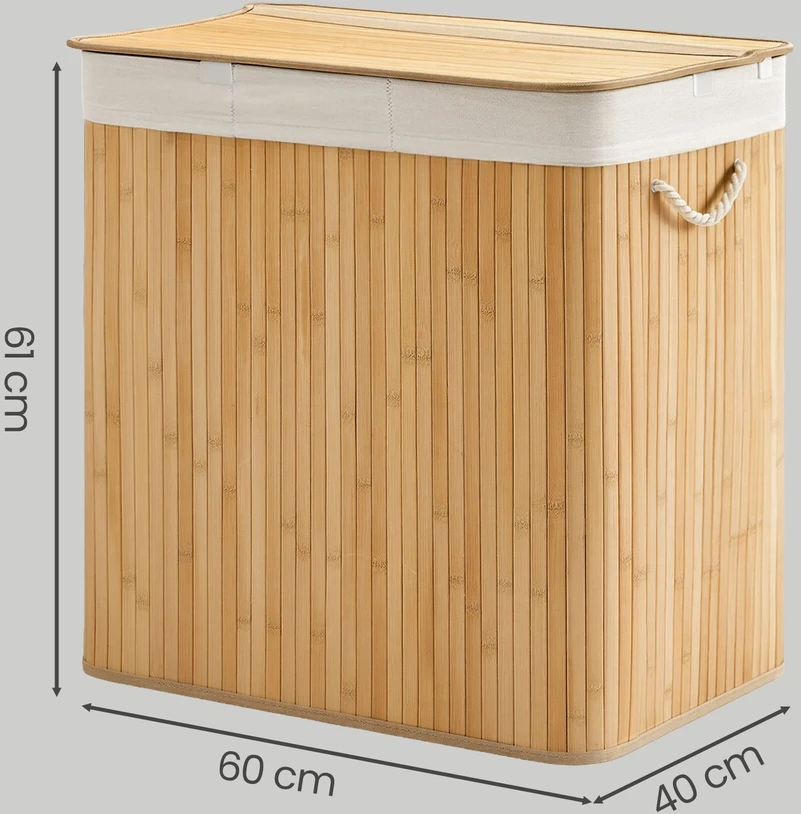 Songmics Skalbinių krepšys 60 × 40 × 61,5 cm