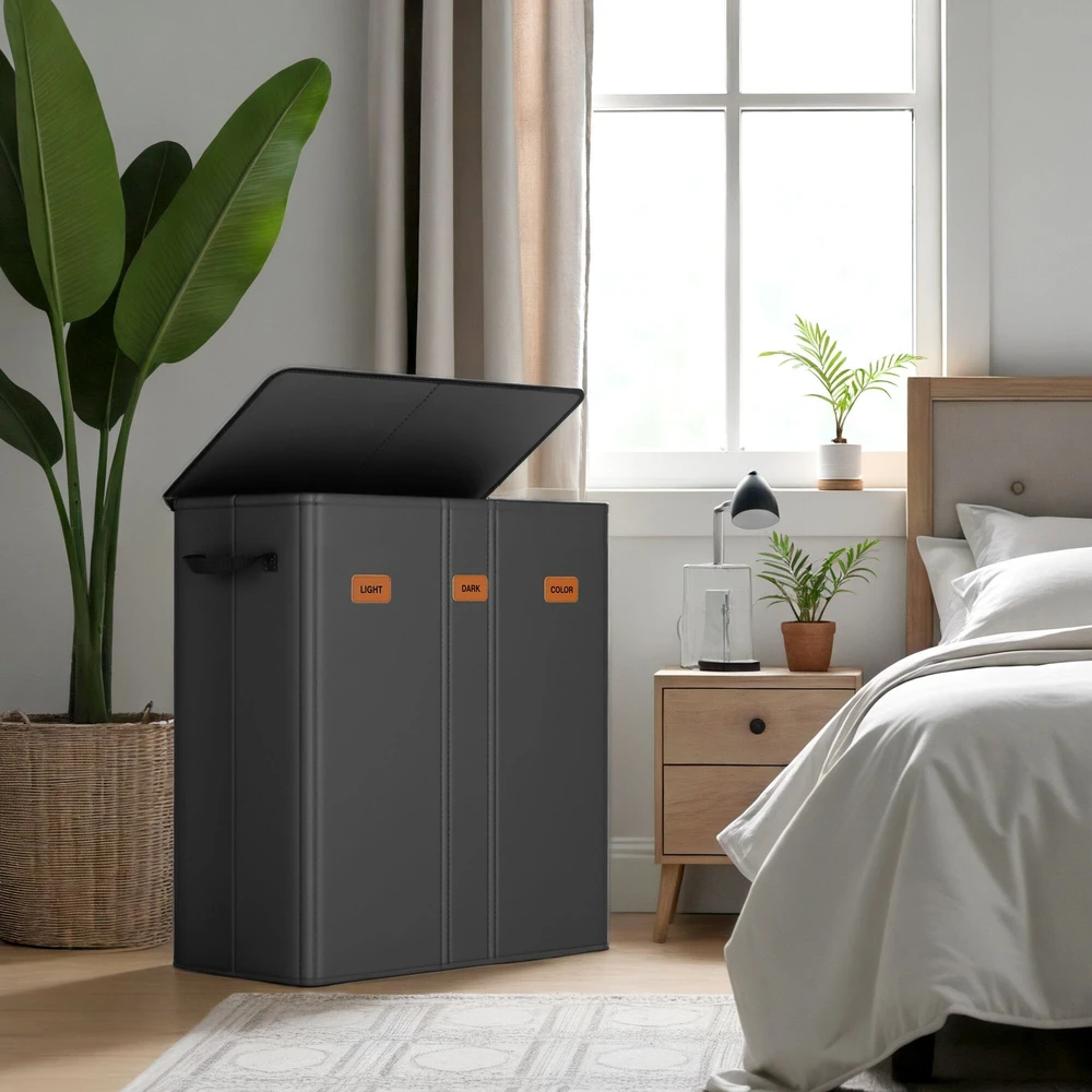 Songmics Skalbinių krepšys 64 × 33 × 75 cm