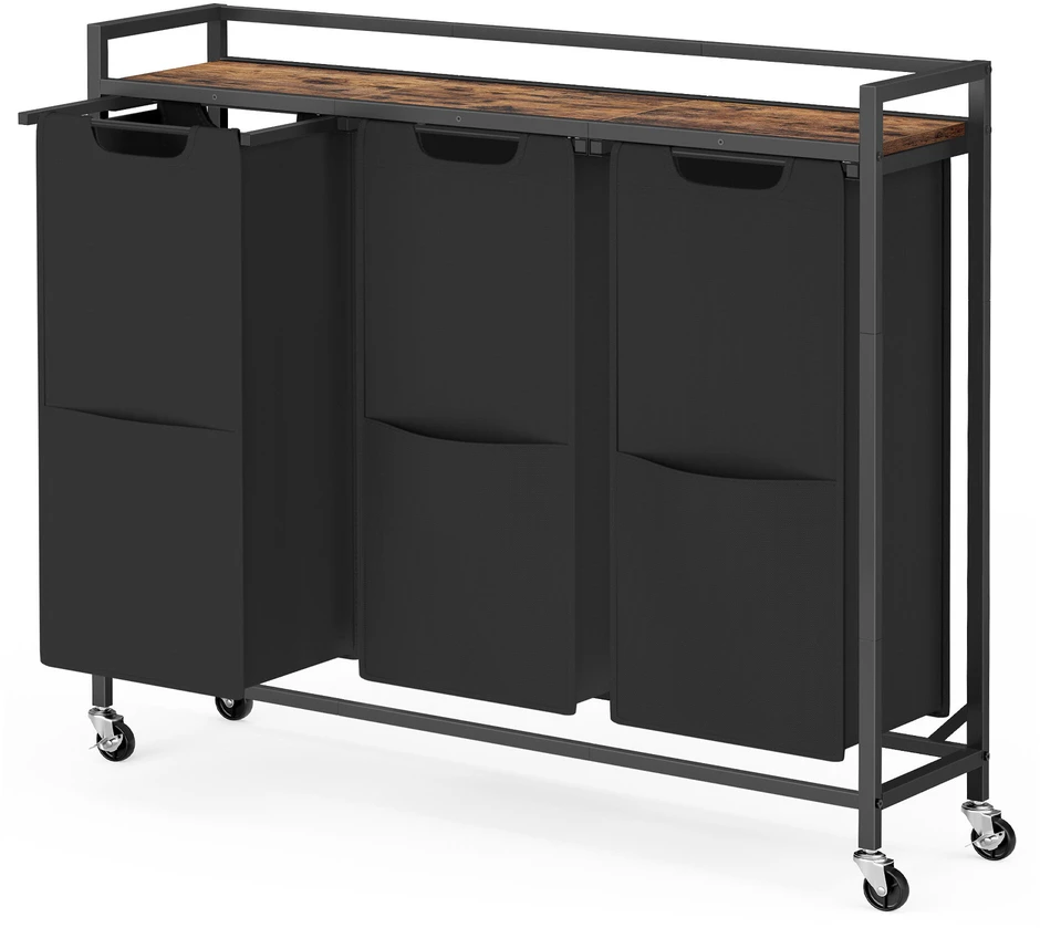 Songmics Skalbinių vežimėlis 93 x 32 x 93 cm