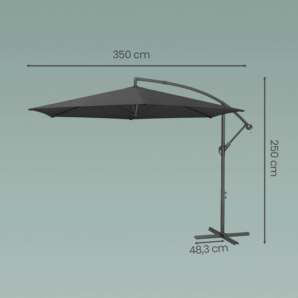 Songmics Skėtis 350 cm