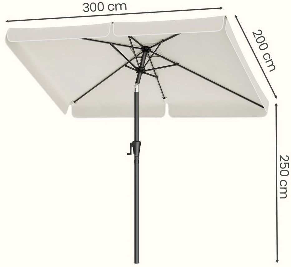 Songmics Lauko skėtis 300 x 200 cm