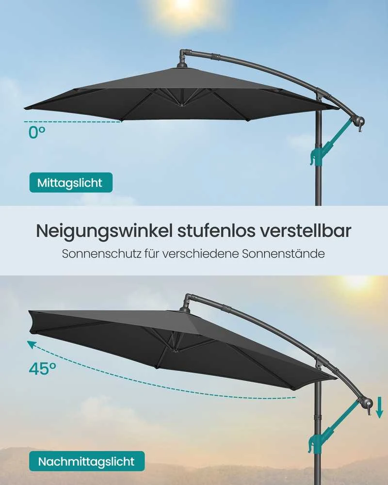 Songmics Skėčiai su rankenėle, skirta atidaryti ir uždaryti