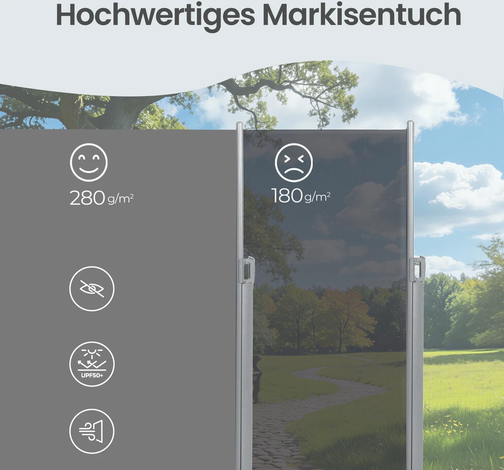 Songmics Šoninė markizė 1,8 × 3,5 m