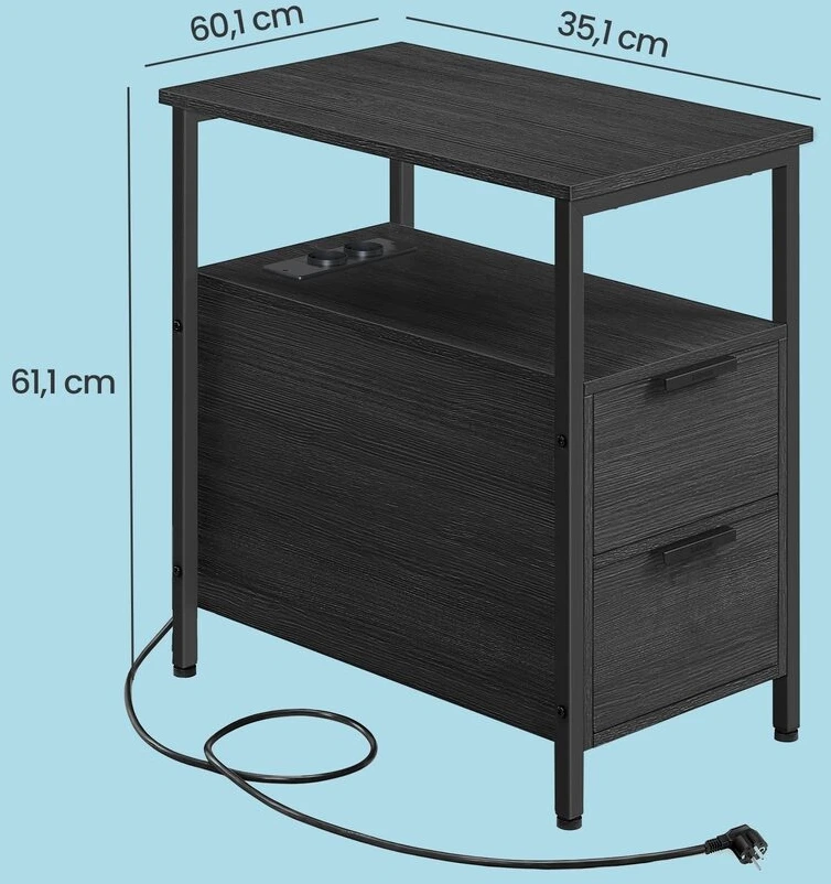 Songmics Naktinis staliukas 60 x 35 x 61 cm