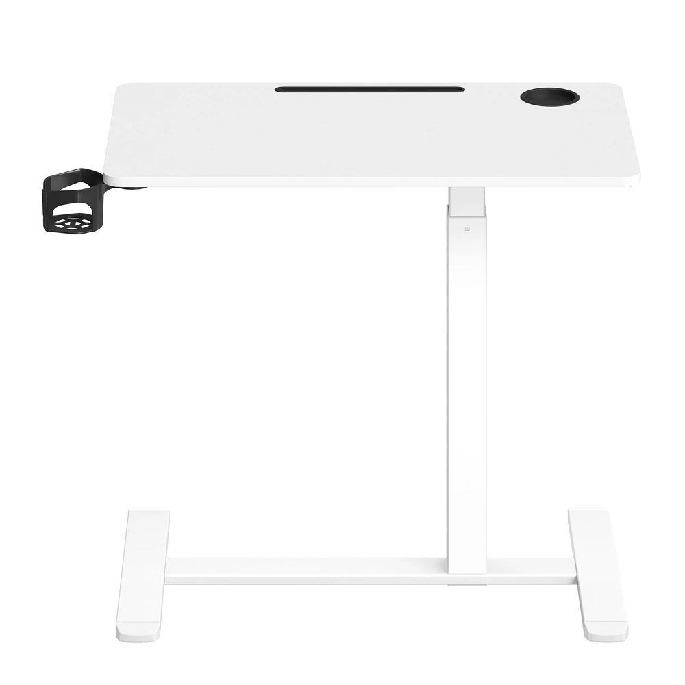 Songmics Reguliuojamo aukščio stalas 80x45x65-102 cm baltas