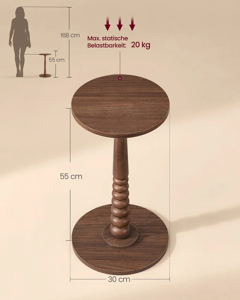 Songmics Kavos staliukas Ø30 × 55 cm