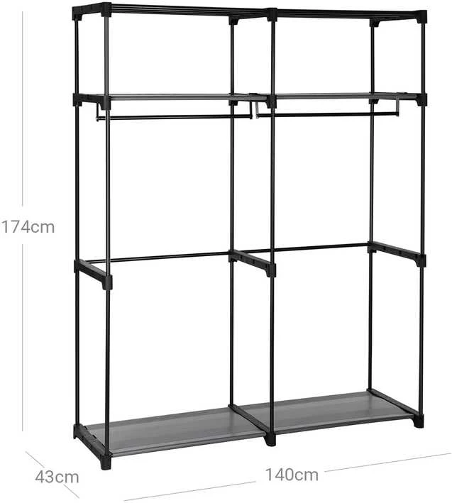 Songmics Spinta, 140x43x174 cm, Pilka