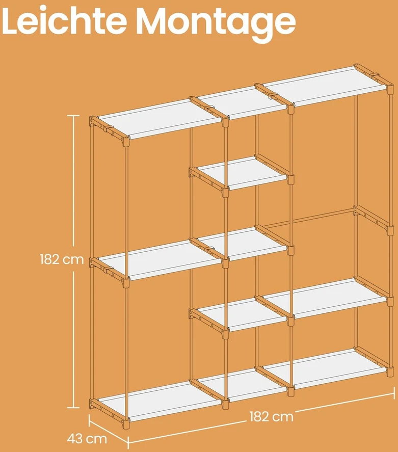Songmics Kleiderschrank, Kleiderständer, Garderobenständer