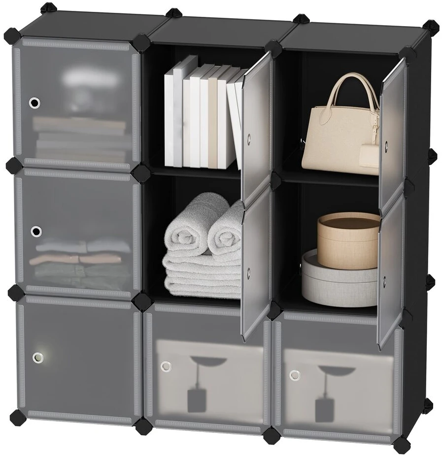Songmics Spintelė 93 x 31 x 93 cm 9 skyreliai