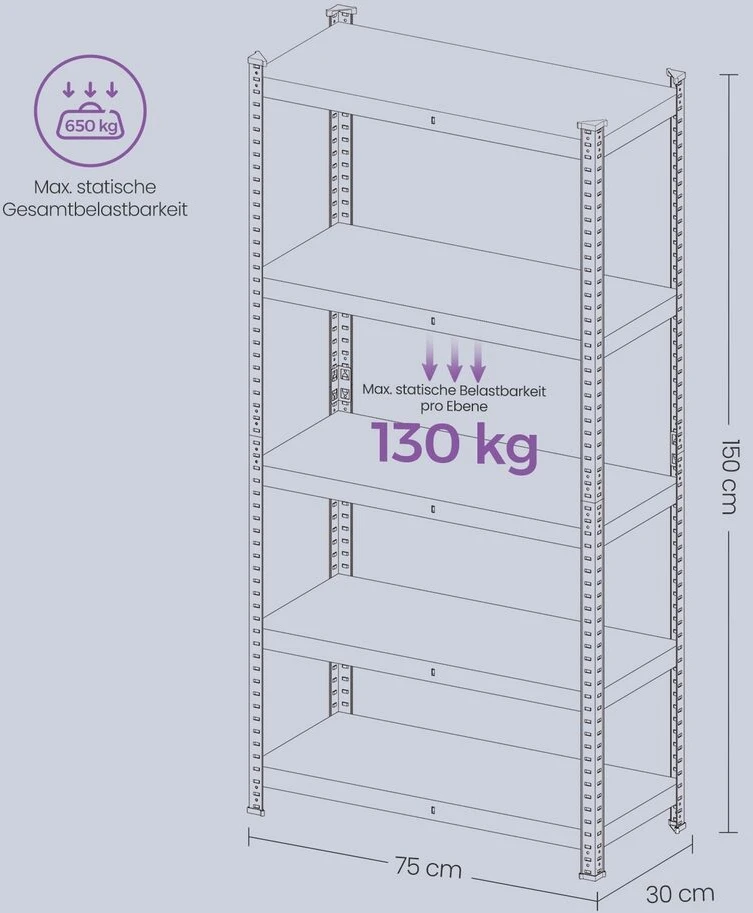 Lentyna SONGMICS 30x75x150 cm