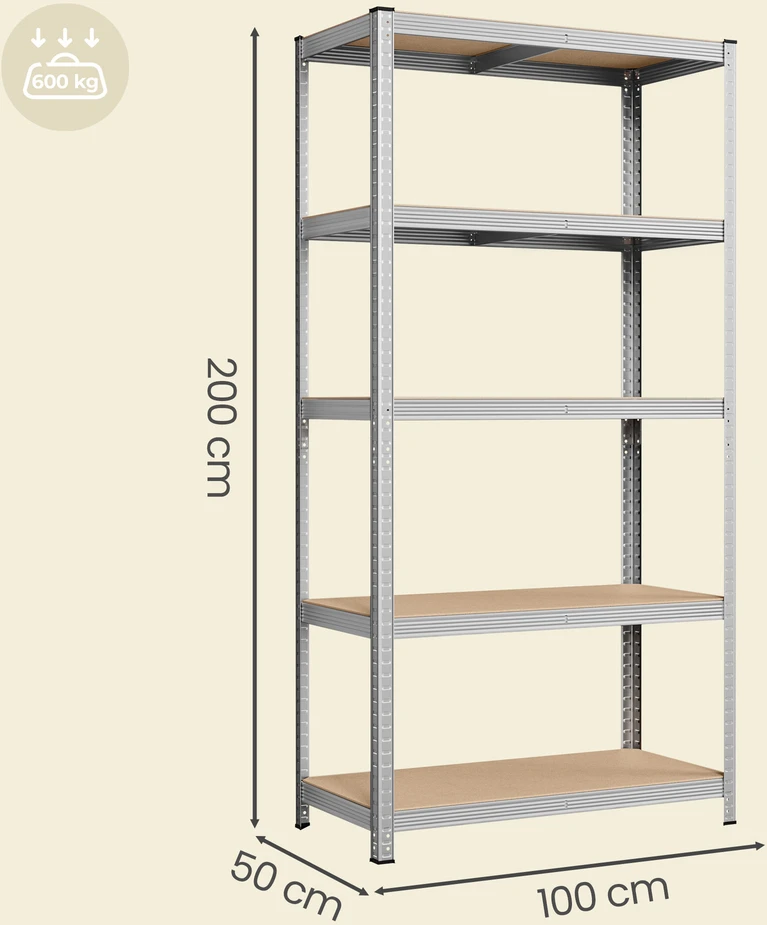 Sandėliavimo lentyna SONGMICS 50 x 100 x 200 cm