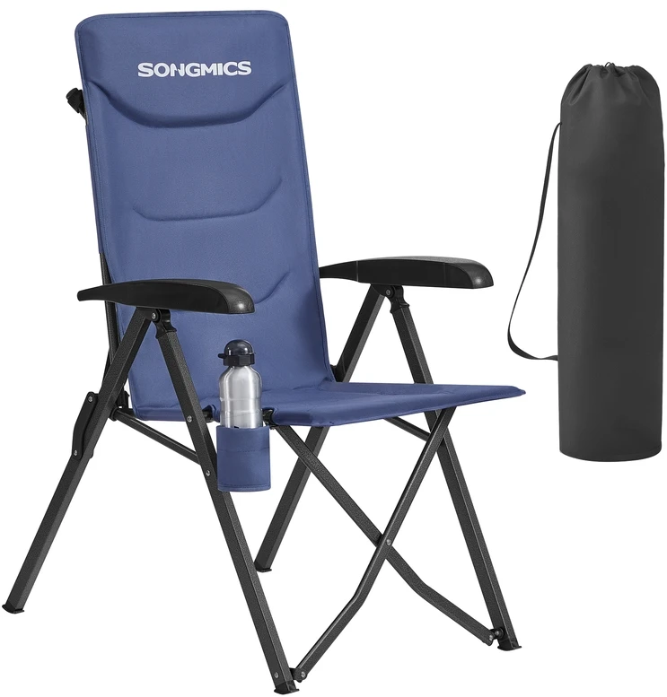 Songmics Sulankstoma kėdė mėlyna
