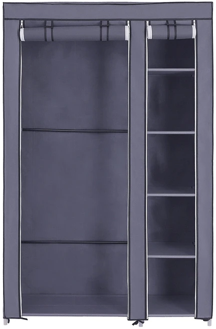 Songmics Medžiaginė spinta 110 x 175 cm Pilka