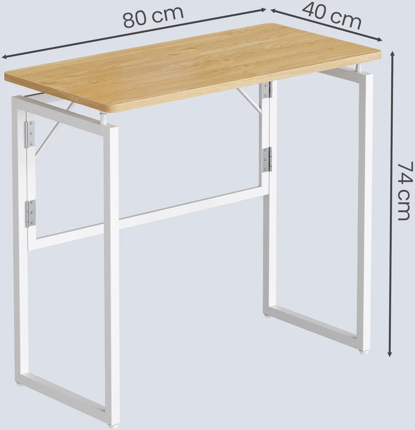 Songmics Sulankstomas kompiuterio stalas 80 x 40 x 74 cm