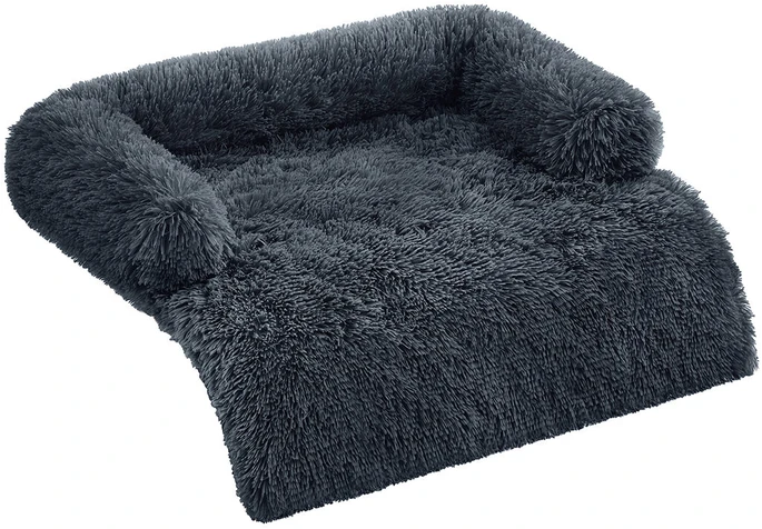 Songmics Feandrea šunų lovelė L Plush 95 x 85 x 16 cm tamsiai pilka