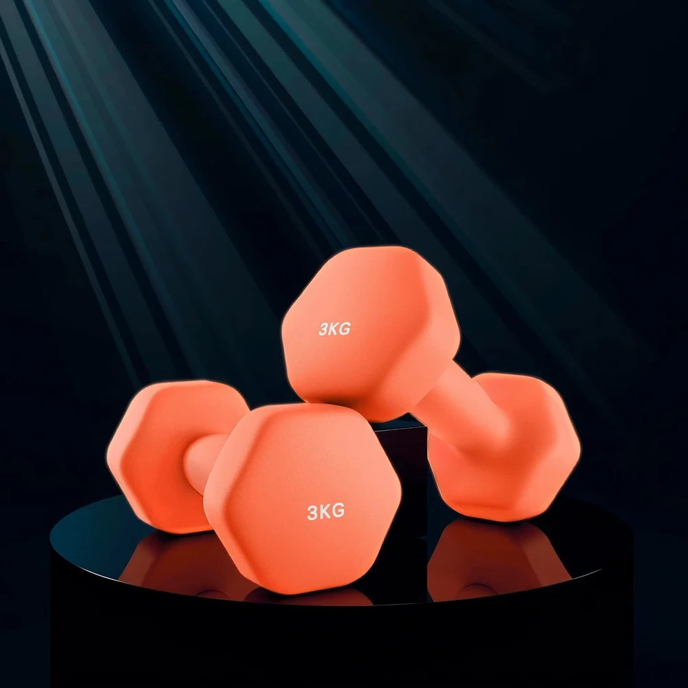 SONGMICS hanteliai, 2 vnt. rinkinys, 2 x 1kg