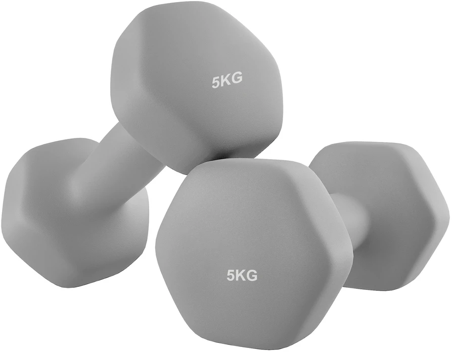 SONGMICS hanteliai, 2 vnt. rinkinys, 2 x 5kg