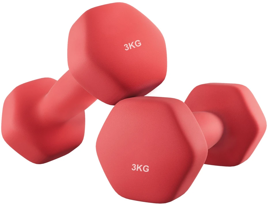 SONGMICS hanteliai, 2 vnt. rinkinys, 2 x 3kg