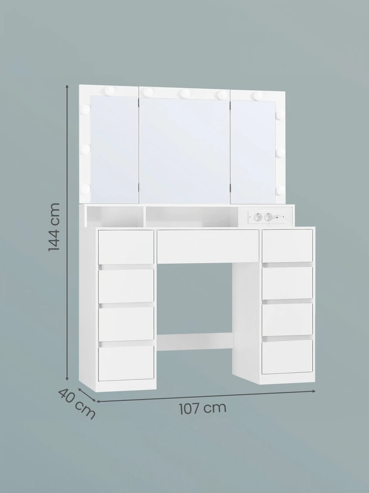 Songmics Kosmetinis stalas 40 × 107 × 144 cm