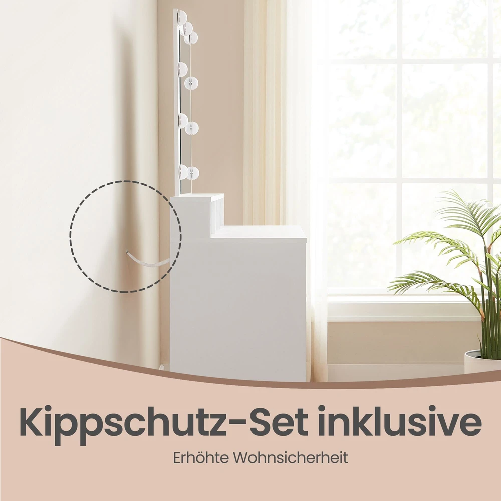Songmics Kosmetinis stalas 80 × 40 × 145 cm