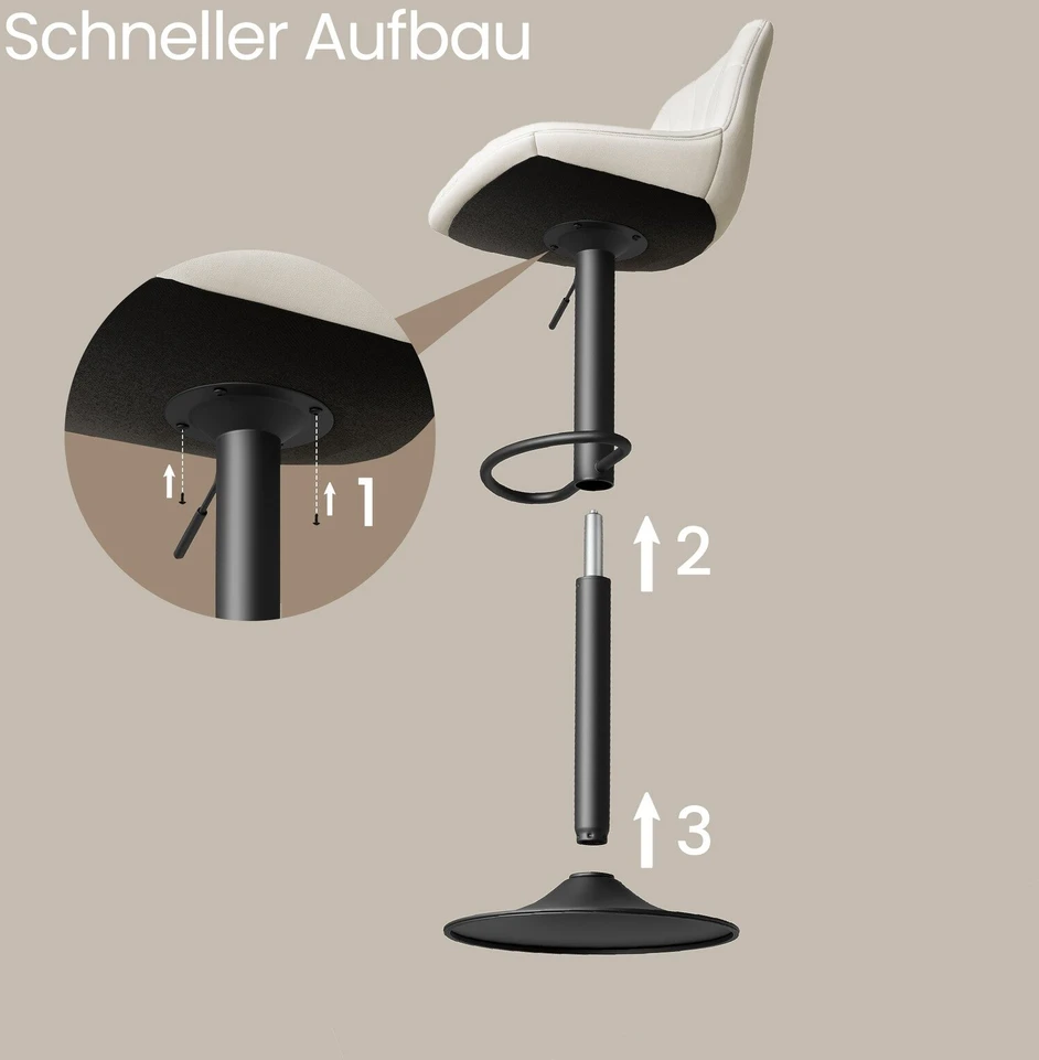 Songmics Baro kėdė 88–108 cm 2 vnt.