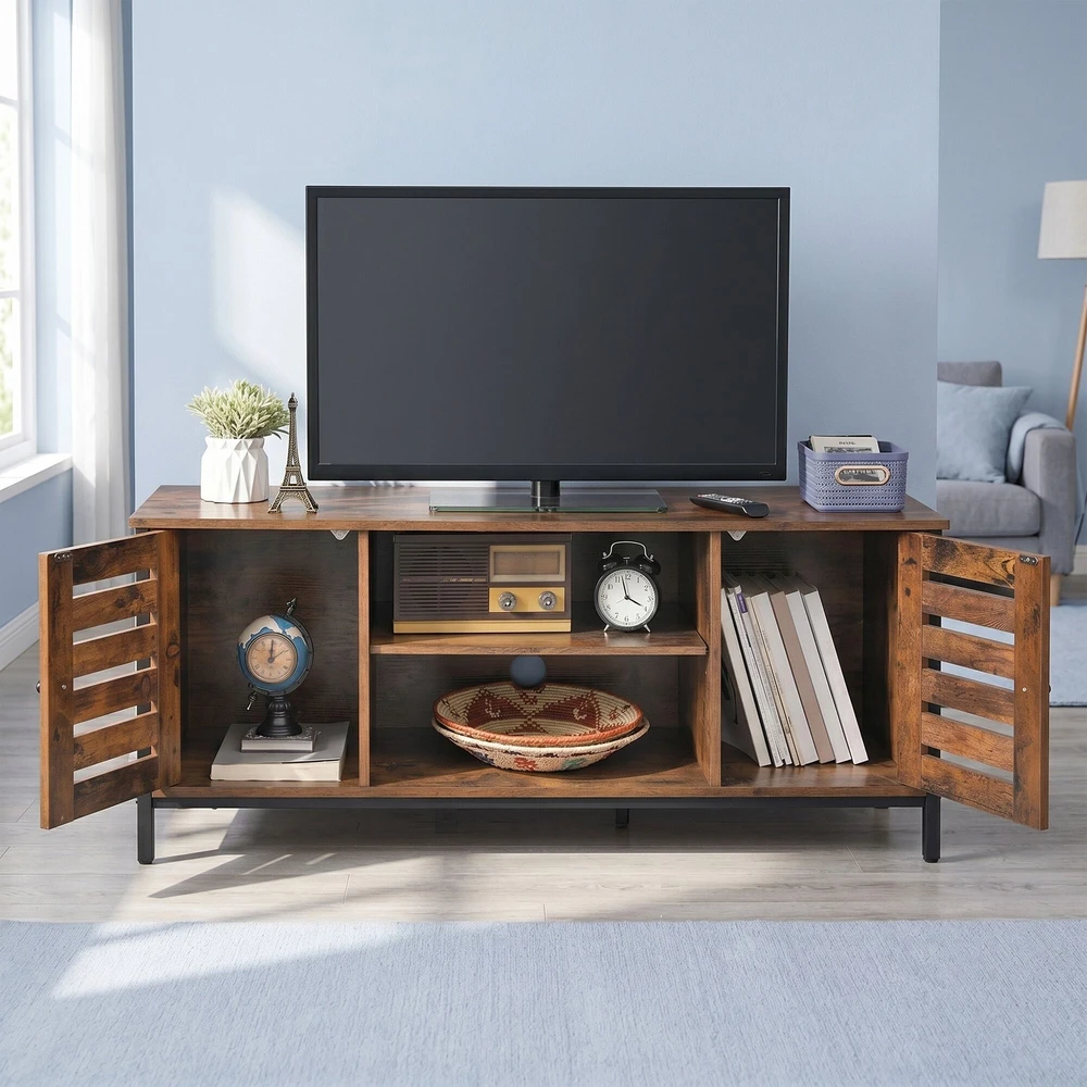 Songmics TV staliukas VASAGLE 110x40x50 cm su 2 lentynomis