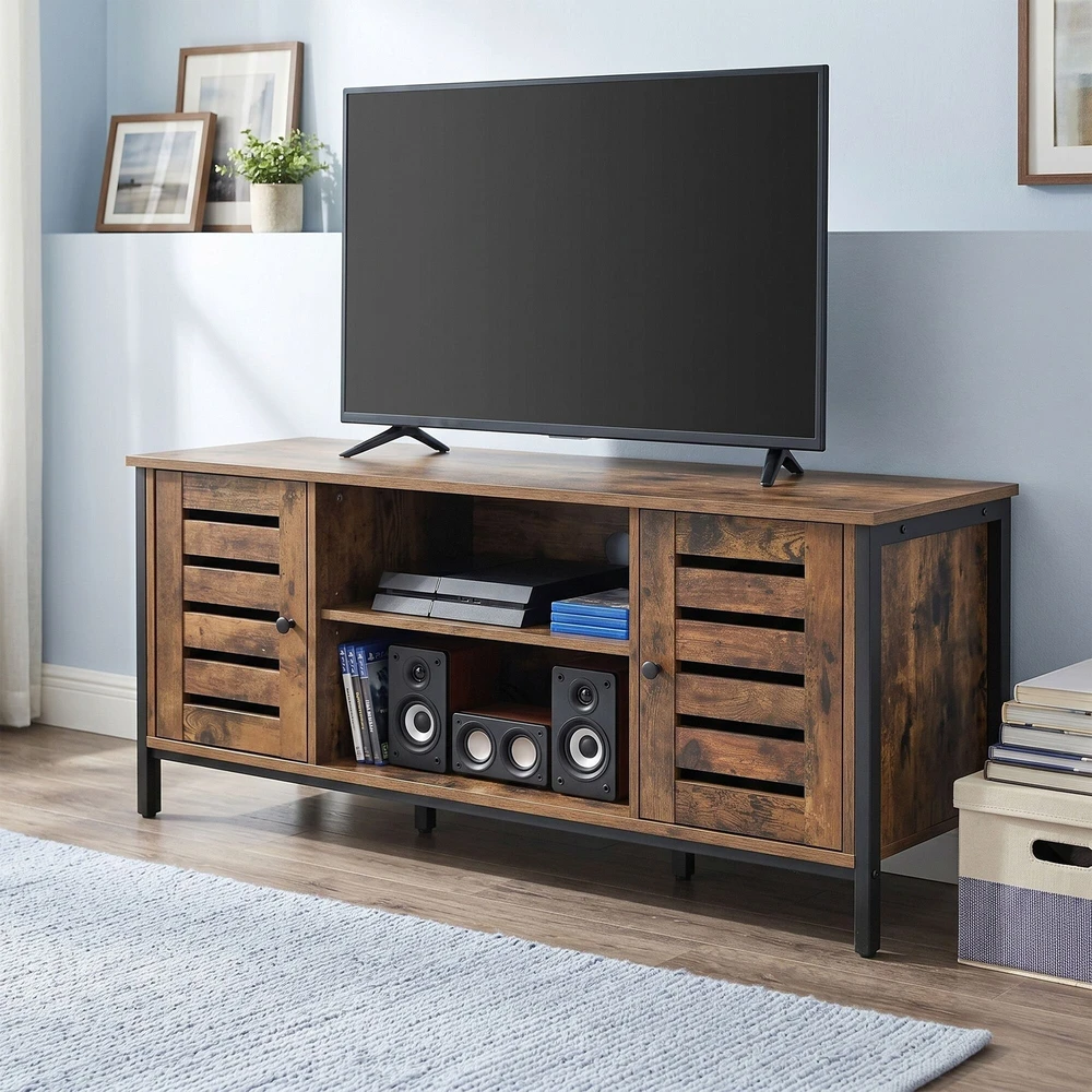 Songmics TV staliukas VASAGLE 110x40x50 cm su 2 lentynomis