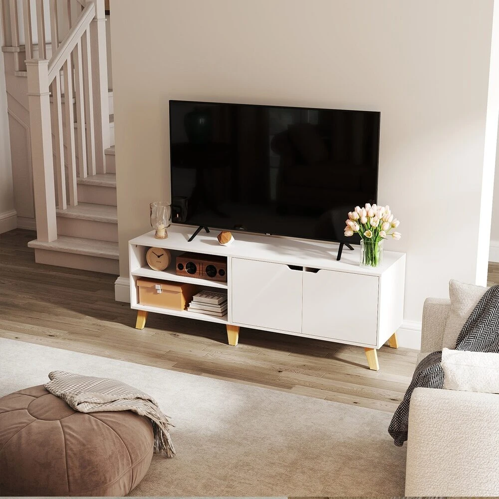 TV staliukas Songmics Televizoriaus staliukas su 2 durelėmis, 140 cm