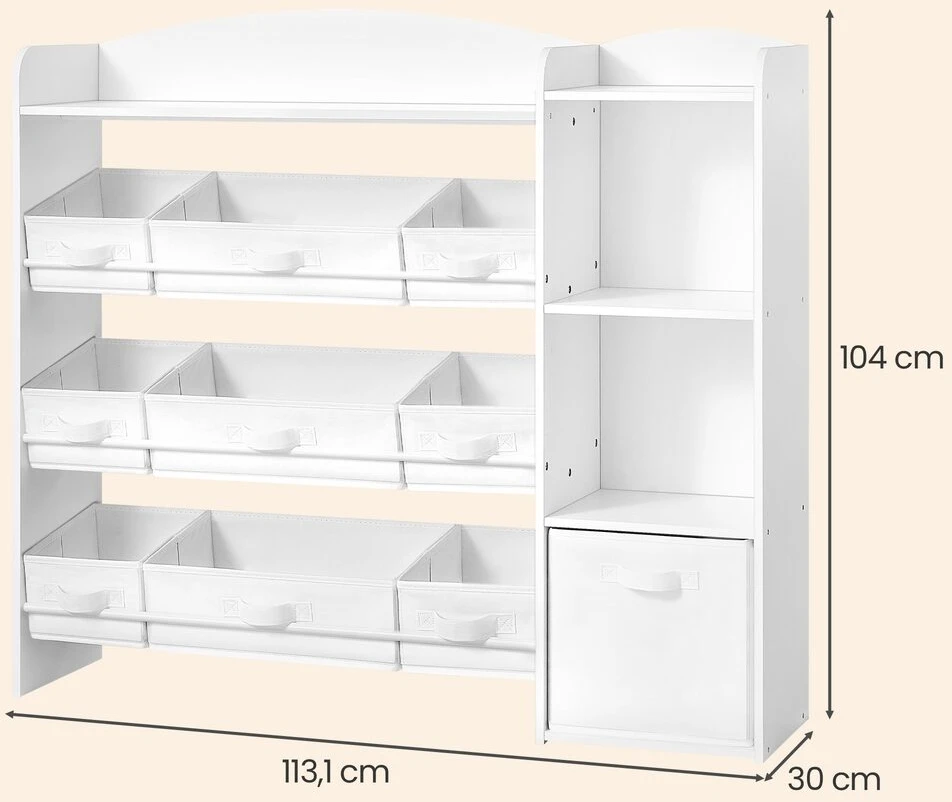 Songmics Vaikų lentyna 30 x 113,1 x 104 cm