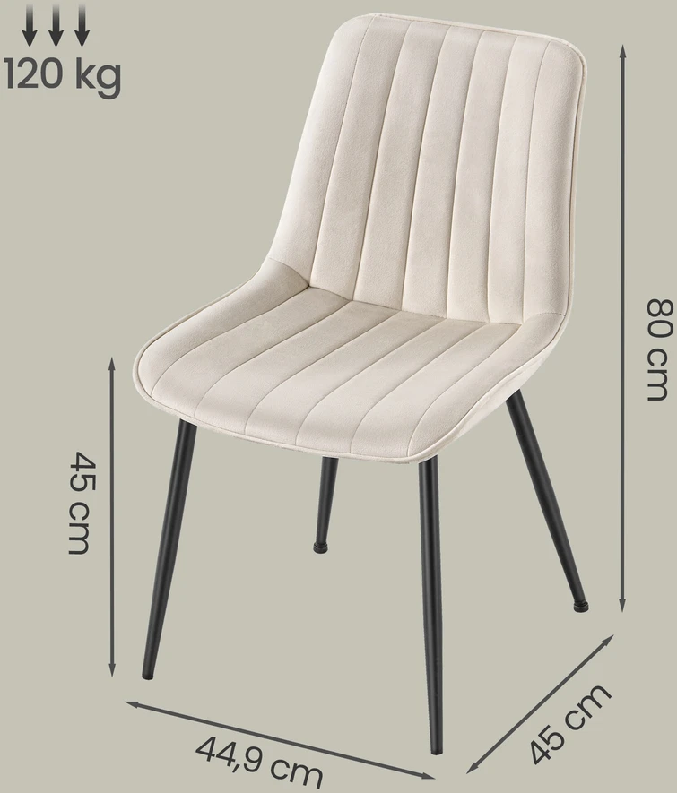 Songmics Valgomojo kėdės 57 x 48 x 80 cm 2 vnt.