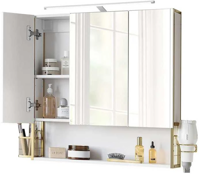 Songmics Vonios kambario spintelė su LED apšvietimu 14,6 x 70 cm