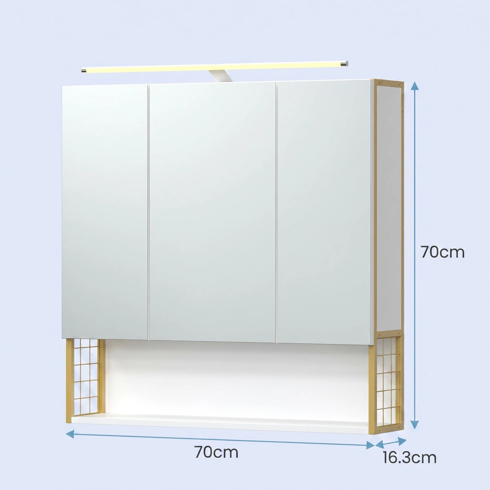 Songmics Vonios kambario spintelė su LED apšvietimu 14,6 x 70 cm