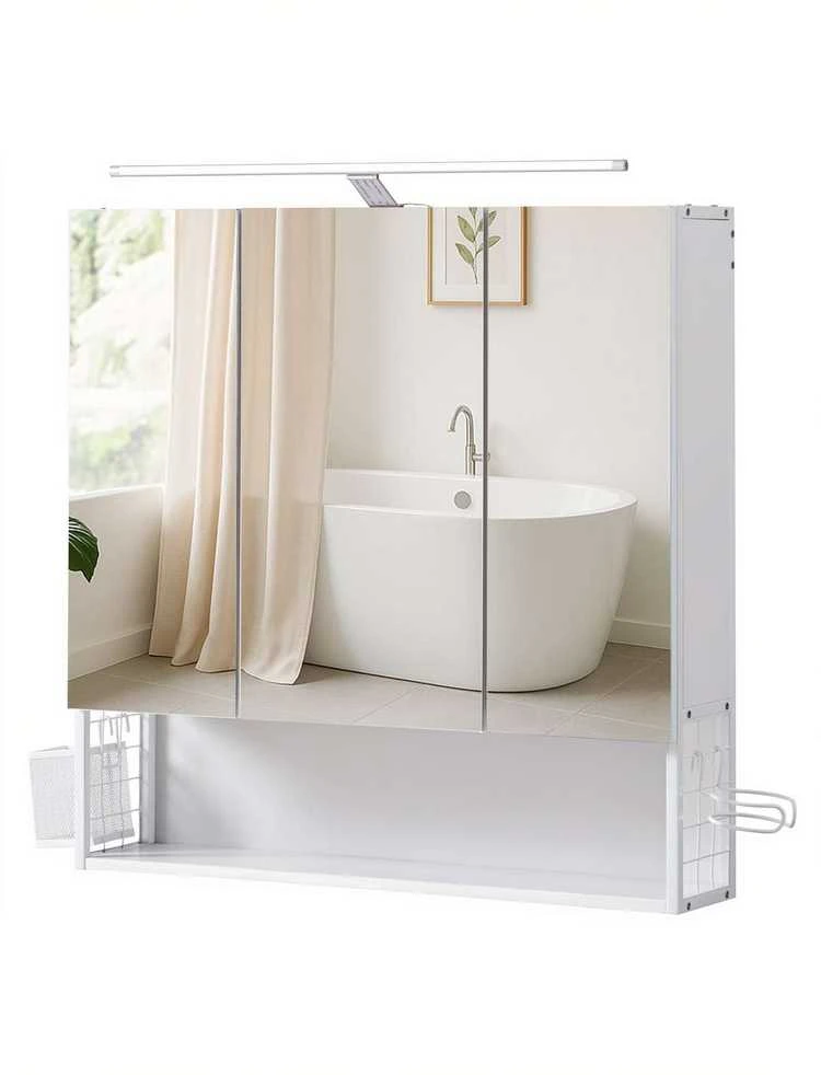 Songmics Vonios kambario spintelė su LED apšvietimu, 14,6 x 70 cm