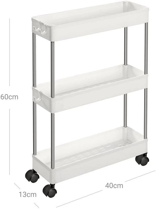 Songmics 3 lygių vežimėlis baltos spalvos