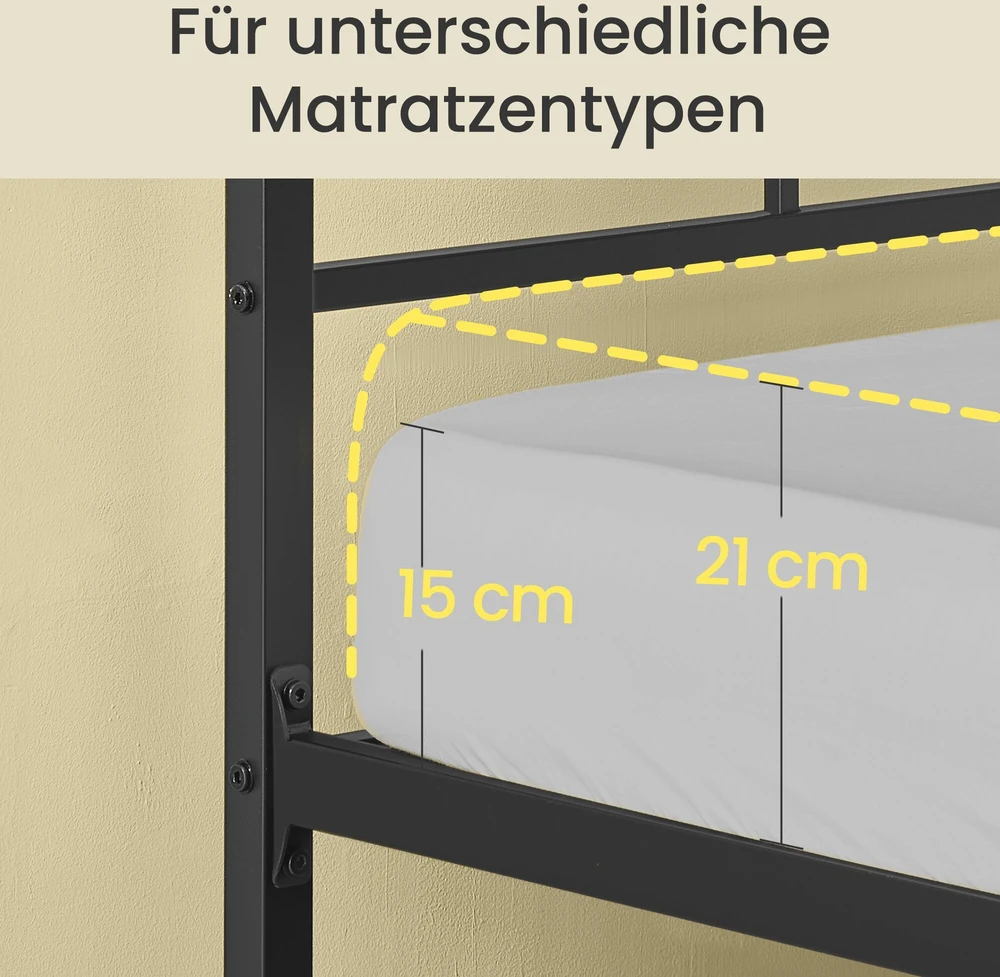 Lova Songmics Lovos rėmas 90 x 190 cm