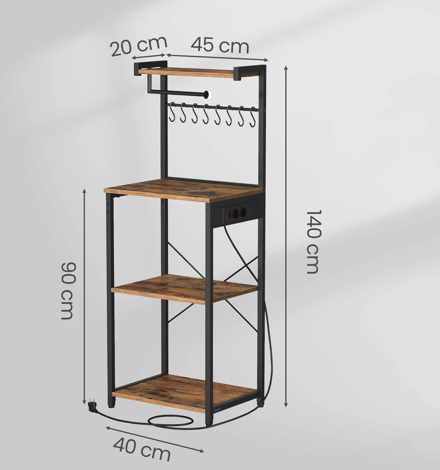 Songmics Stovas su lentynomis 40 x 80 x 140 cm