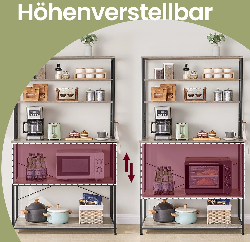 Songmics Virtuvės lentyna 40x100x167 cm