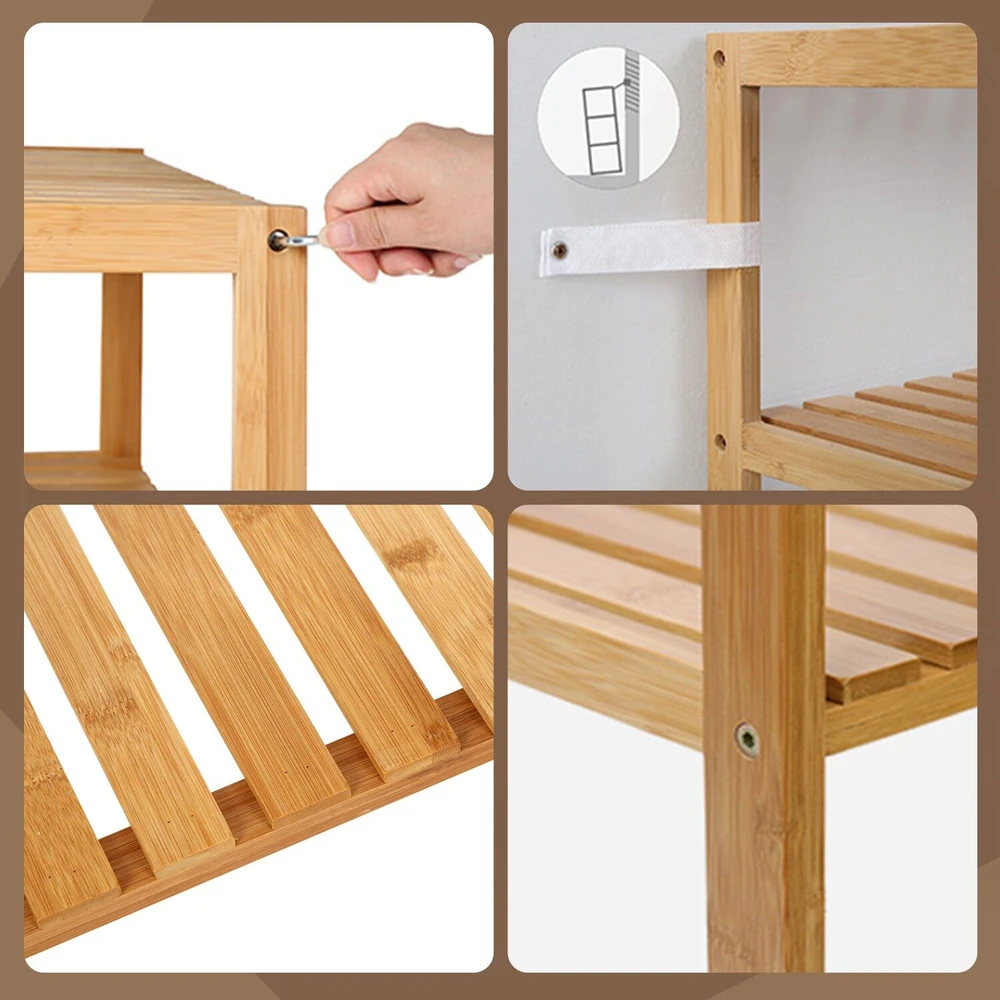 Songmics Bambukinė lentyna 60x66x26 cm